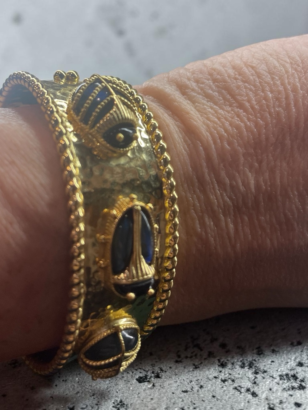 Capucine de Wulf Scarab Gold Cuff Bracelet